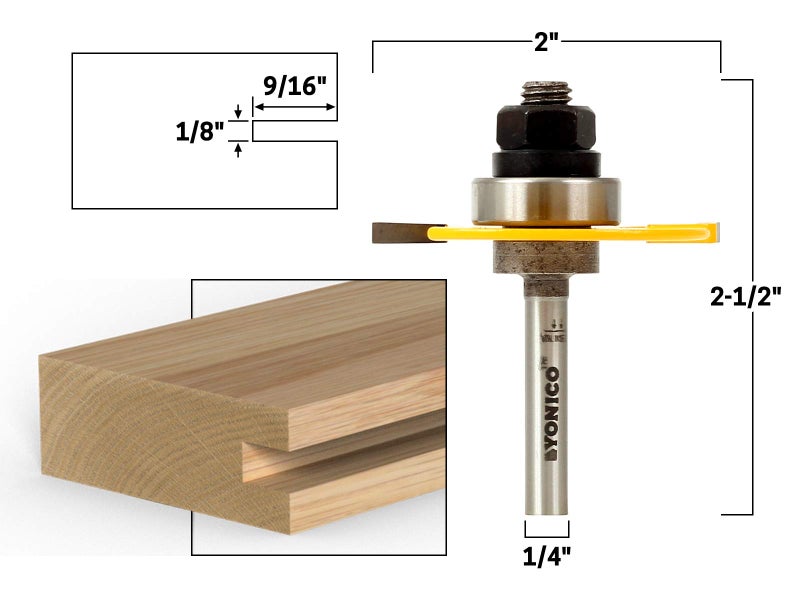 YONICO Slotting Cutter Router Bit 1/8-Inch 1/4-Inch Shank 12103q - Image 2